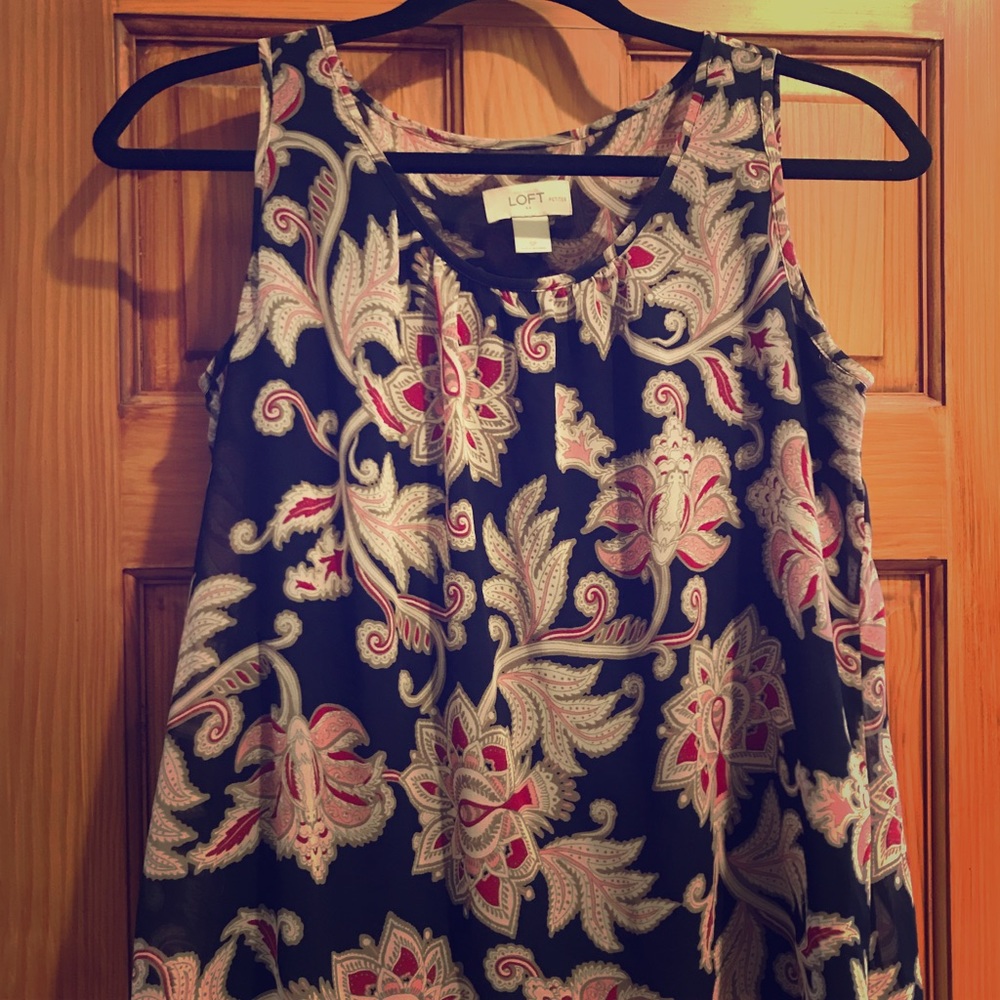 Loft Petites sleeveless blouse